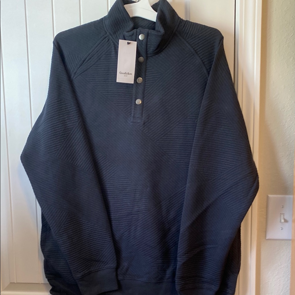 Goodfellow & Co Men's Dark Gray, Pullover With Snaps